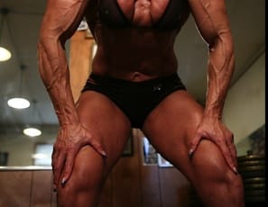 Pro Bodybuilder Irene just left the Shemuscle Gym. She arrived yesterday from Sweden to compete on Saturday in the NYC Pro Show. Irene looked full and vascular even though she was carb depleted. She said she will start to carb load tonight. We had a great shoot, here is a tease. Irene stepped on a bodybuilding stage for the first time at the age of 37, and only two years later, earned her pro card. 