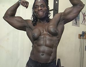 We all know and love ebony female bodybuilder Roxanne Edwards. Who is better qualified to give workout instruction? No one that we can think of. From her bulging biceps to her powerful calves, Roxanne is the epitome of hard muscle. So, when she tells you how to do something you better do it!
